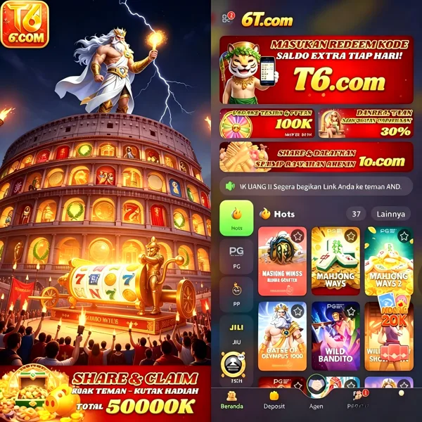 T6 Bonus Member Baru 100%