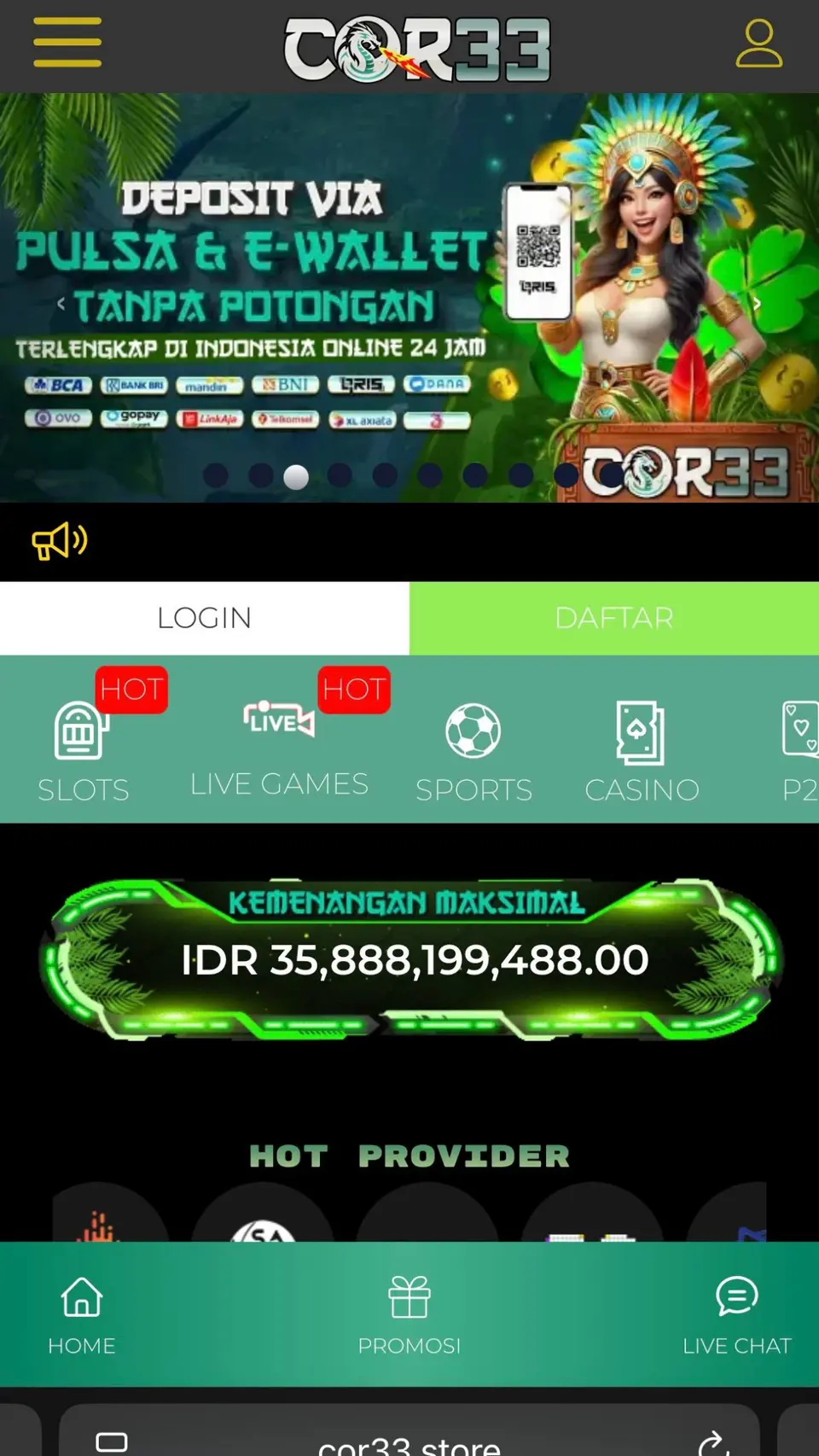 cor33 Masuk